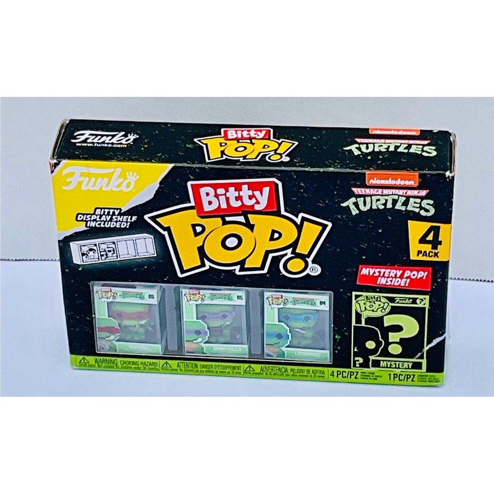 Funko Bitty Pop Teenage Mutant Ninja Turtles 4 pc Nickelodeon mystery shelf